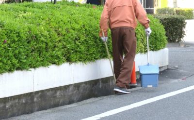 マンション共用部の清掃スタッフ